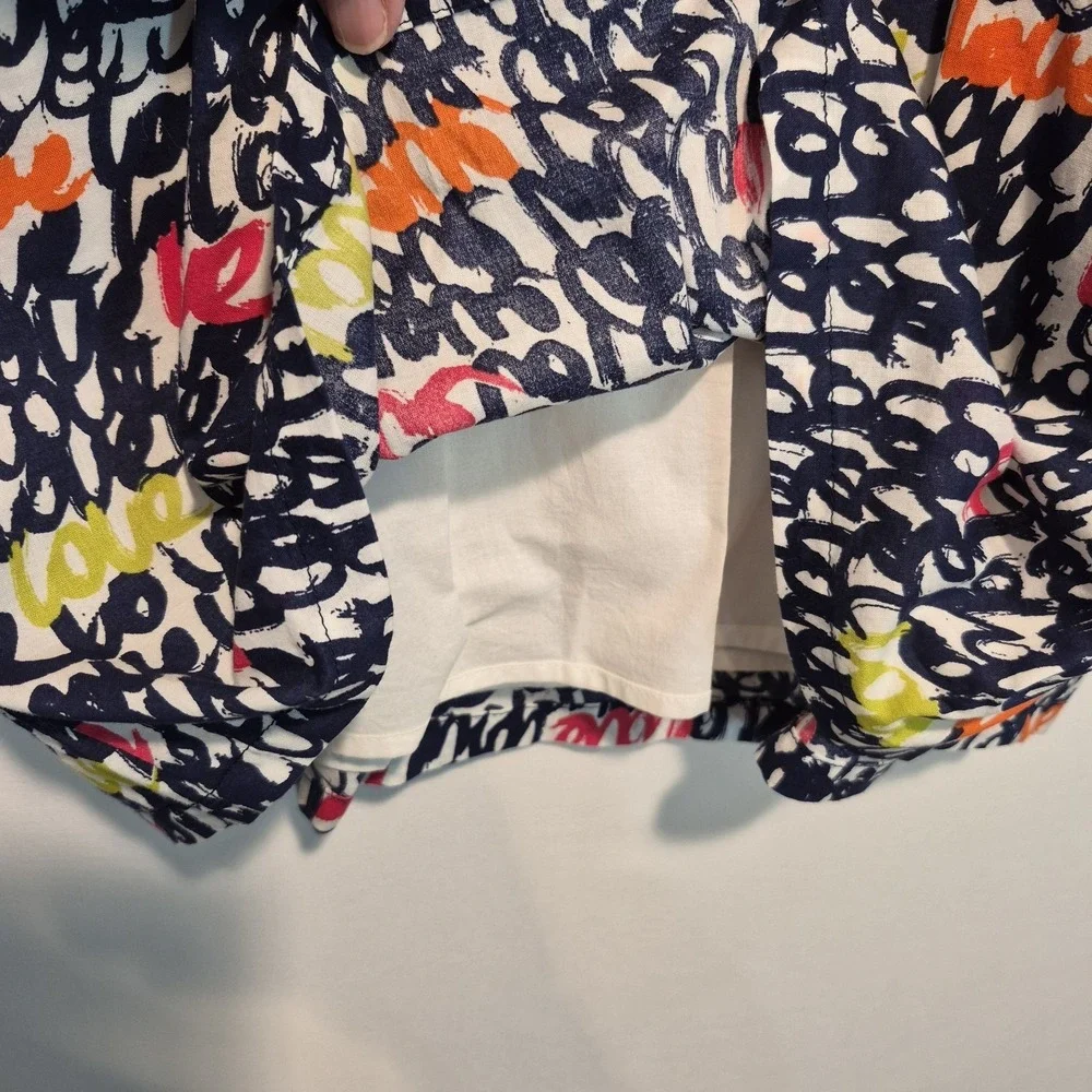 Girls XS Gap Sundress Whimsical Twee Graphic Print Skater Script Print Novelty‎